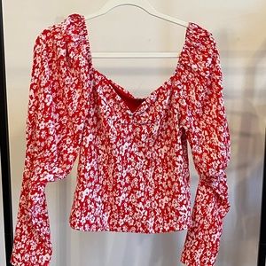 Anthropologie sweetheart neckline top size medium
